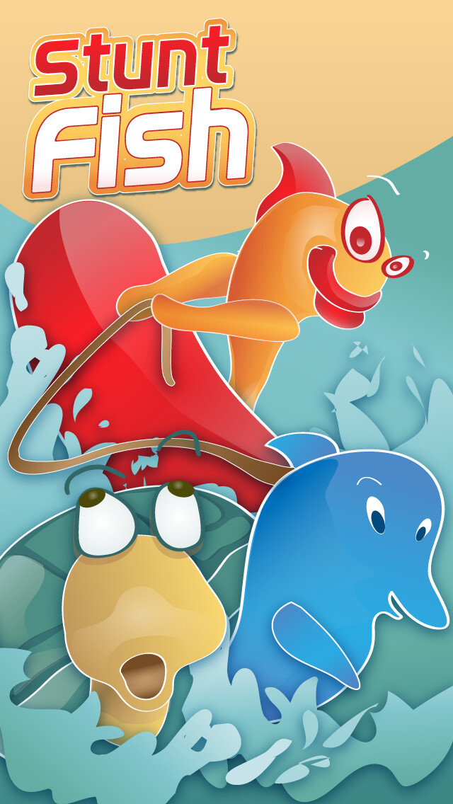 Emulate iPhone app Stunt Fish - Make your goldfish jump through as much turtles as you can to get more points using MyAndroid