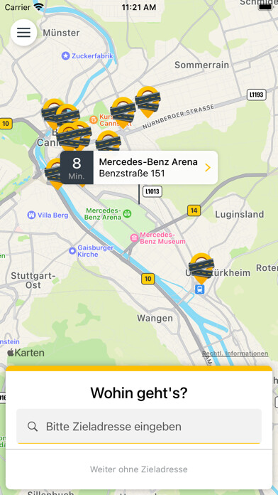 Emulate iPhone app Stuttgart Taxi using MyAndroid Emulate iPhone app Stuttgart Taxi using MyAndroid