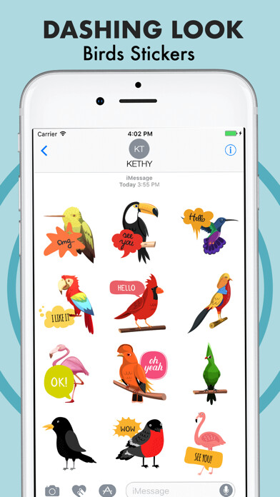 Emulate iPhone app Stylish Bird Stickers using MyAndroid Emulate iPhone app Stylish Bird Stickers using MyAndroid