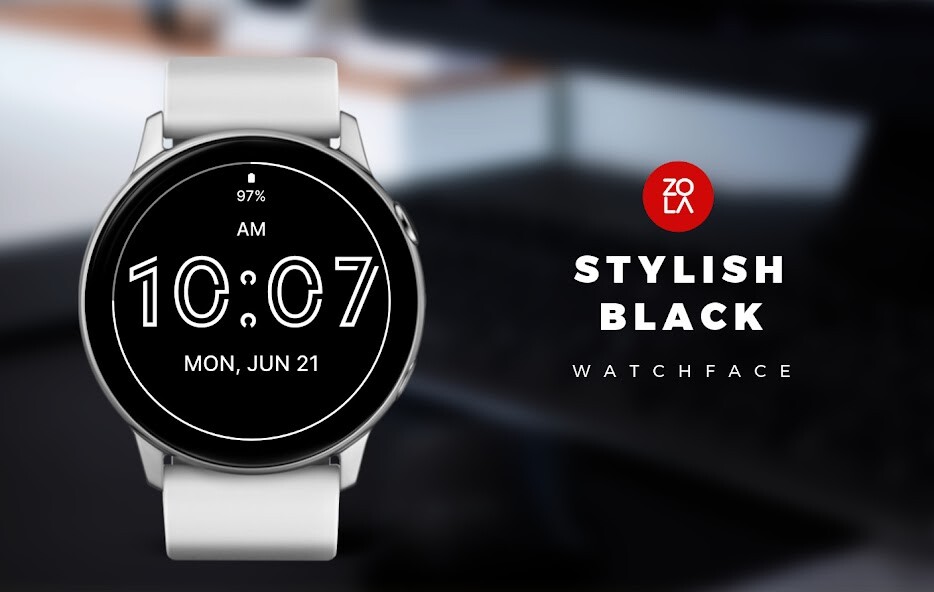 Run android online APK Stylish Black Watch Face from MyAndroid or emulate Stylish Black Watch Face using MyAndroid