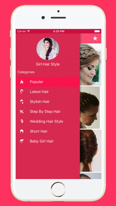 Emulate iPhone app Stylish Hair Style For Girls using MyAndroid Emulate iPhone app Stylish Hair Style For Girls using MyAndroid