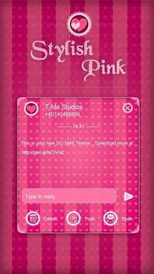 Emulate Android APK Stylish Pink SMS Theme Emulate Android APK Stylish Pink SMS Theme