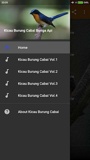Run android online APK Suara Burung Cabai Bunga Api Mp3 from MyAndroid or emulate Suara Burung Cabai Bunga Api Mp3 using MyAndroid