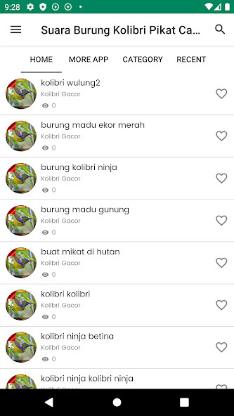 Run android online APK Suara Burung Kolibri Pikat from MyAndroid or emulate Suara Burung Kolibri Pikat using MyAndroid Run android online APK Suara Burung Kolibri Pikat from MyAndroid or emulate Suara Burung Kolibri Pikat using MyAndroid