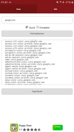 Run android online APK Subdomain Finder from MyAndroid or emulate Subdomain Finder using MyAndroid Run android online APK Subdomain Finder from MyAndroid or emulate Subdomain Finder using MyAndroid