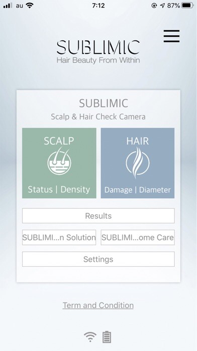 Emulate iPhone app SUBLIMIC Hair & Scalp Check using MyAndroid Emulate iPhone app SUBLIMIC Hair & Scalp Check using MyAndroid