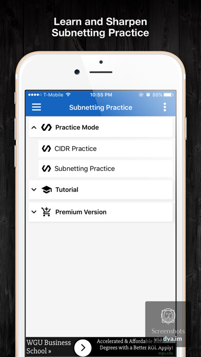 Emulate iPhone app Subnetting Practice using MyAndroid Emulate iPhone app Subnetting Practice using MyAndroid