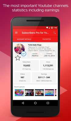 Emulate Android APK Subscribers Pro - for Youtube