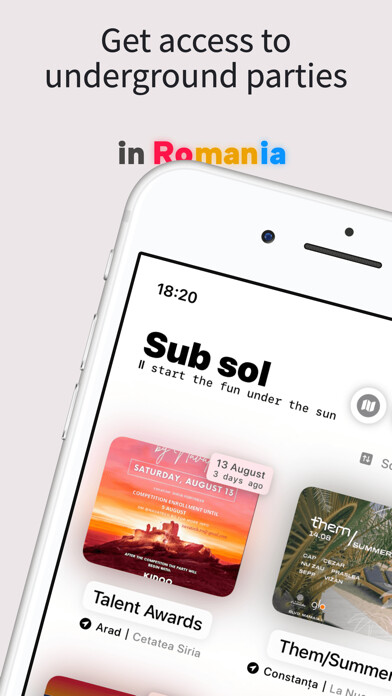 Emulate iPhone app Sub Sol • Underground parties using MyAndroid