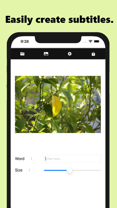 Emulate iPhone app Subtitles Maker using MyAndroid