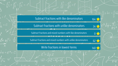 Emulate iPhone app Subtracting Fractions using MyAndroid