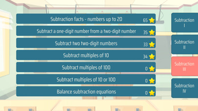 Emulate iPhone app Subtraction Math Trainer using MyAndroid