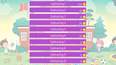 Emulate iPhone app Subtraction Skill Builders using MyAndroid