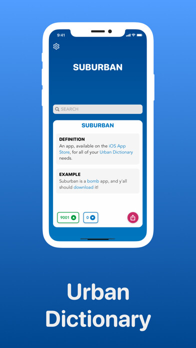 Emulate iPhone app Suburban For Urban Dictionary using MyAndroid