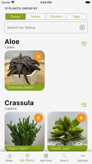 Emulate iPhone app Succulent Tracker using MyAndroid Emulate iPhone app Succulent Tracker using MyAndroid