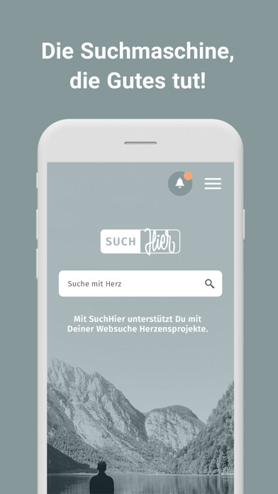Emulate iPhone app SuchHier – Suche mit Herz using MyAndroid