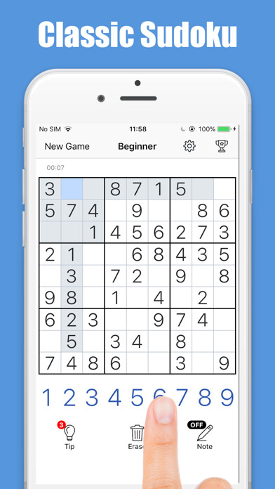 Emulate iPhone app :-) Sudoku - Classic Soduku using MyAndroid