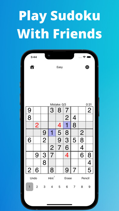 Emulate iPhone app Sudoku Friends - Sudoku using MyAndroid