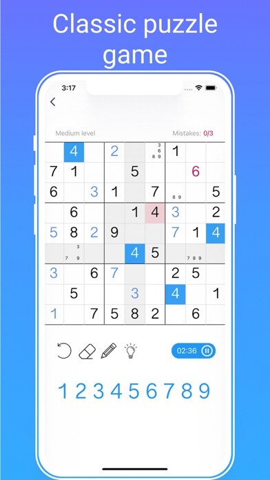 Emulate iPhone app Sudoku Game Puzzle using MyAndroid
