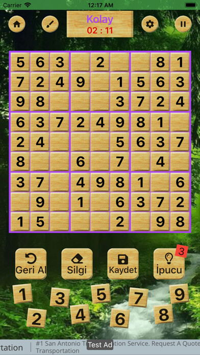 Emulate iPhone app Sudoku - Şifa Bulmaca using MyAndroid