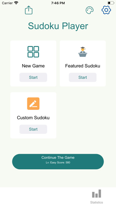 Emulate iPhone app Sudoku - Logic Number Puzzles using MyAndroid
