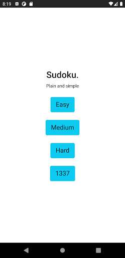 Run android online APK Sudoku - plain and simple from MyAndroid or emulate Sudoku - plain and simple using MyAndroid