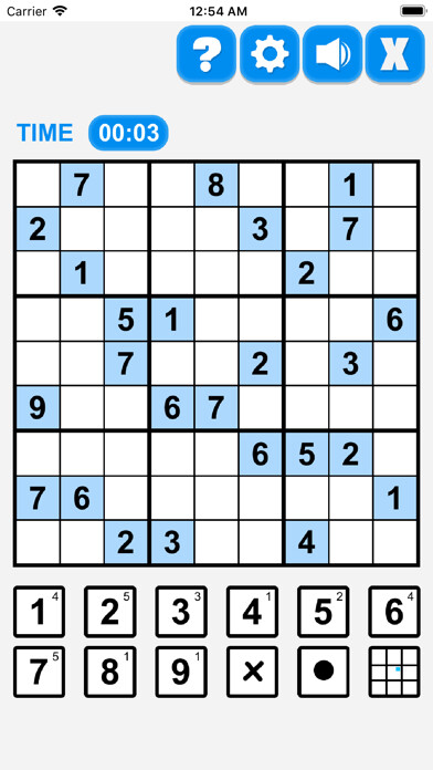 Emulate iPhone app Sudoku  -  Puzzle Number Game using MyAndroid