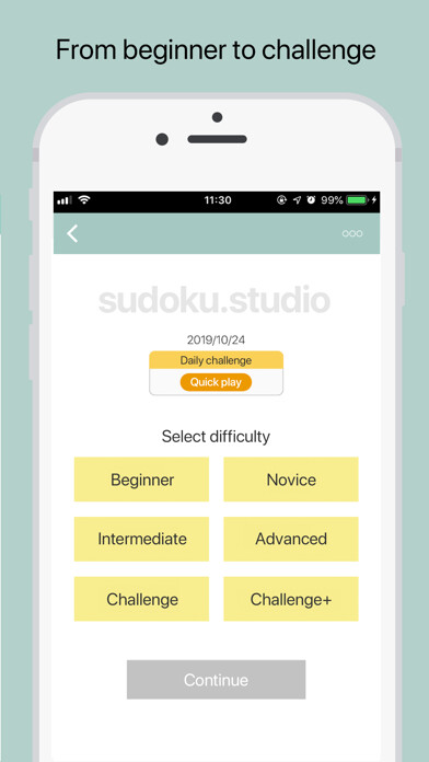 Emulate iPhone app SUDOKU.Studio using MyAndroid