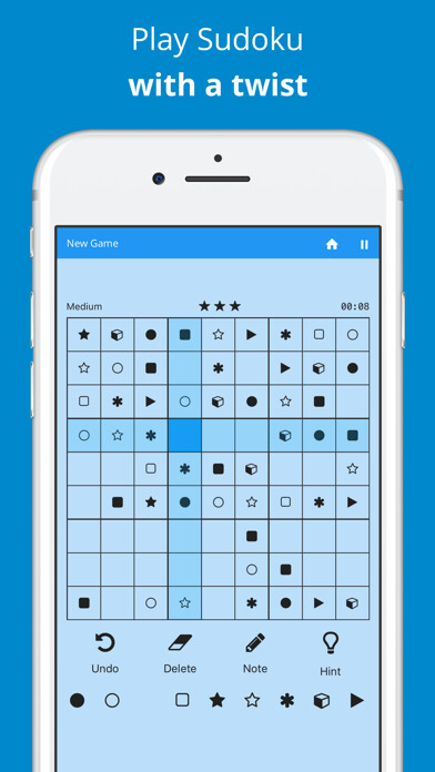Emulate iPhone app Sudoku Ultimate number puzzle using MyAndroid
