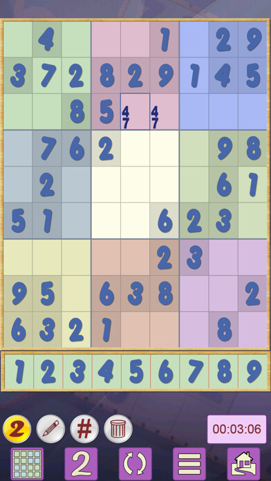 Emulate iPhone app Sudoku V+, soduko puzzle game using MyAndroid