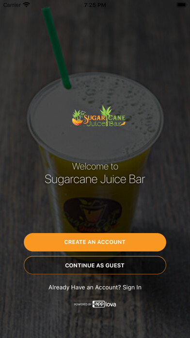 Emulate iPhone app Sugarcane Juice Bar using MyAndroid