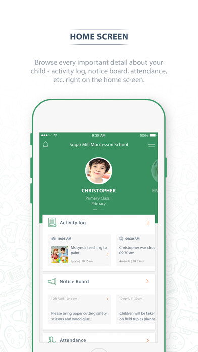 Emulate iPhone app Sugar Mill Montessori using MyAndroid