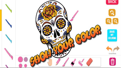 Emulate iPhone app Sugar Skull Coloring Drawing For Coco Day of Dead using MyAndroid Emulate iPhone app Sugar Skull Coloring Drawing For Coco Day of Dead using MyAndroid