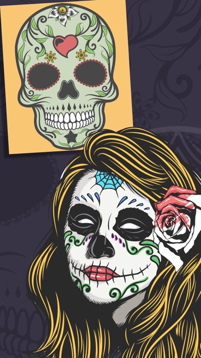 Emulate iPhone app Sugar Skulls Coloring Book using MyAndroid Emulate iPhone app Sugar Skulls Coloring Book using MyAndroid