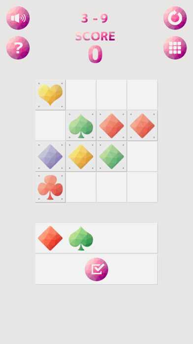 Emulate iPhone app Suit Puzzle using MyAndroid