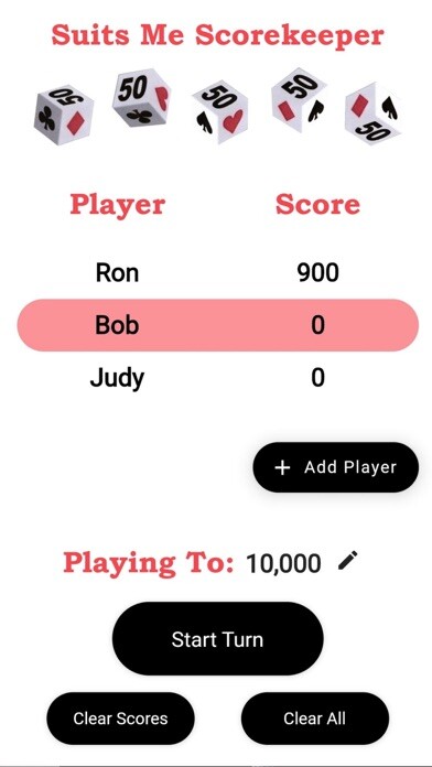 Emulate iPhone app Suits Me Scorekeeper using MyAndroid