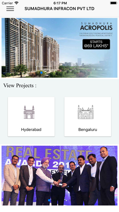 Emulate iPhone app Sumadhura Group using MyAndroid