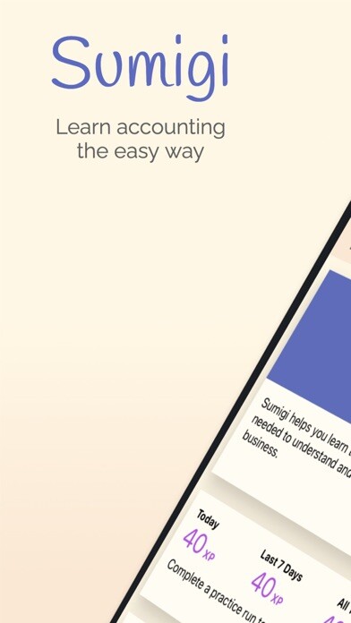 Emulate iPhone app Sumigi: Learn Accounting using MyAndroid
