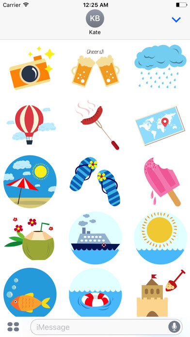 Emulate iPhone app Summer Beach Animated Stickers using MyAndroid Emulate iPhone app Summer Beach Animated Stickers using MyAndroid