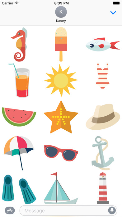 Emulate iPhone app Summer Stickers Pack using MyAndroid Emulate iPhone app Summer Stickers Pack using MyAndroid