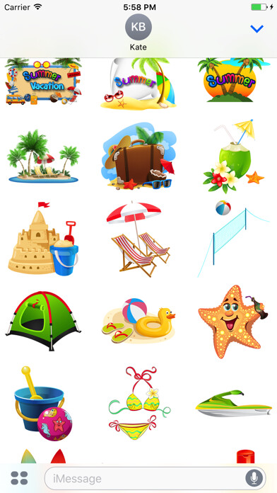Emulate iPhone app Summer Vacation Emoji using MyAndroid Emulate iPhone app Summer Vacation Emoji using MyAndroid