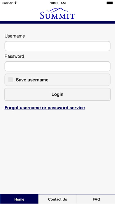 Emulate iPhone app Summit Admin Mobile using MyAndroid