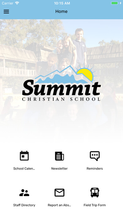 Emulate iPhone app Summit Christian School using MyAndroid