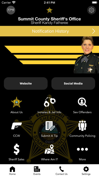 Emulate iPhone app Summit County Sheriff’s Office using MyAndroid