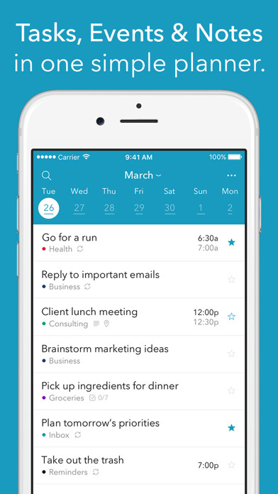 Emulate iPhone app Summit: Daily Planner using MyAndroid