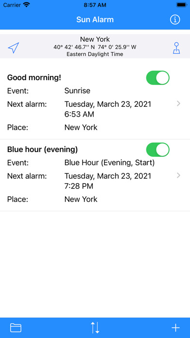 Emulate iPhone app Sun Alarm Clock using MyAndroid Emulate iPhone app Sun Alarm Clock using MyAndroid