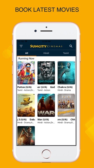 Emulate iPhone app Suncity Cinema using MyAndroid