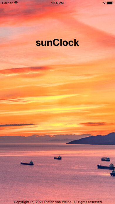 Emulate iPhone app sunClock World Map using MyAndroid