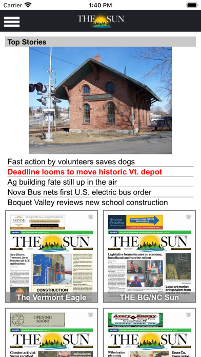 Emulate iPhone app Sun Community News & Printing using MyAndroid Emulate iPhone app Sun Community News & Printing using MyAndroid
