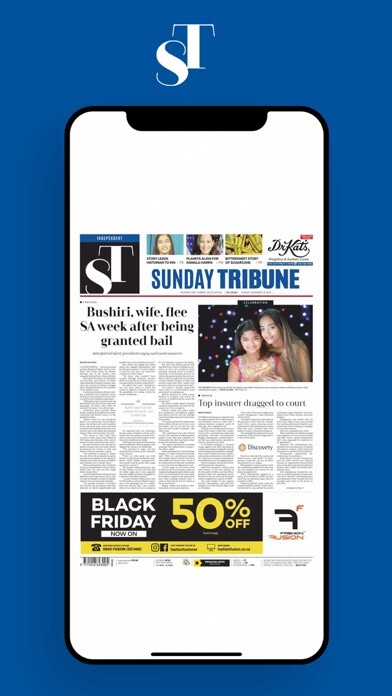 Emulate iPhone app Sunday Tribune SA using MyAndroid
